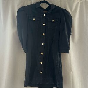 Retrofete Mini Denim Button Front Dress